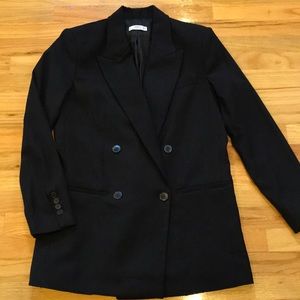 Mango wool mix black blazer